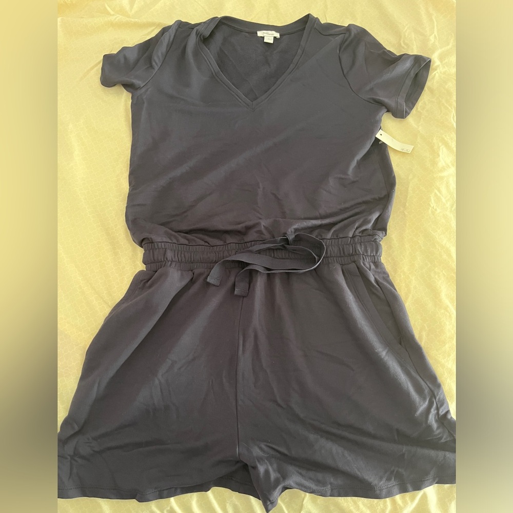 NWT shorts jumpsuit. Navy blue and very soft